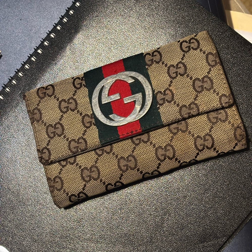 Gucci Brown GG Monogram Wallet